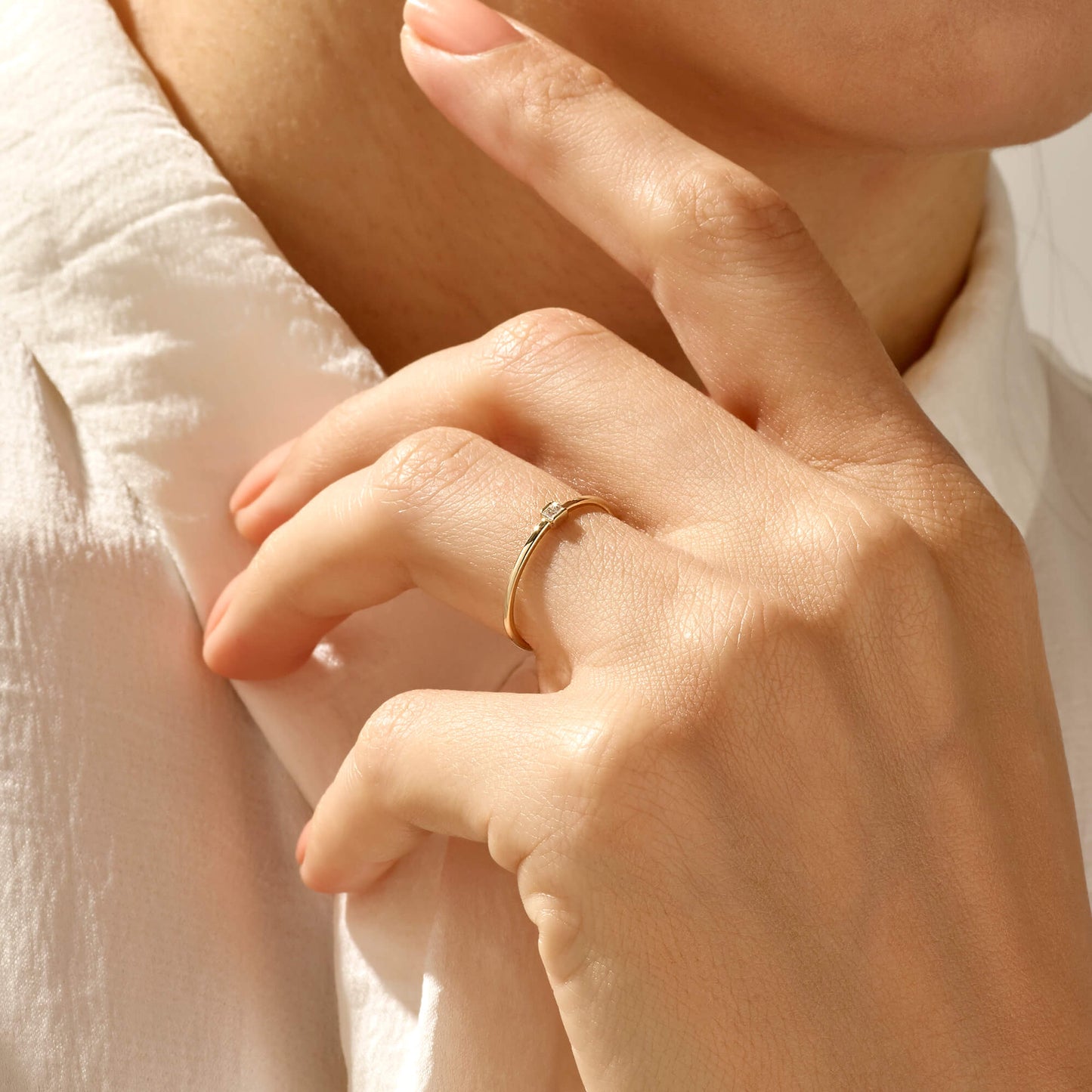 Basic Baguette Ring in Gold