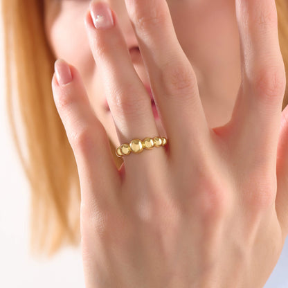 Bead Ball Ring - Gold Vermeil