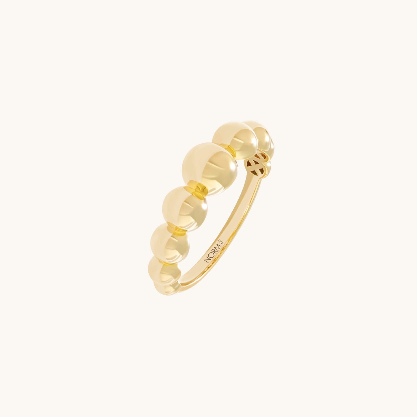 Bead Ball Ring - Gold Vermeil