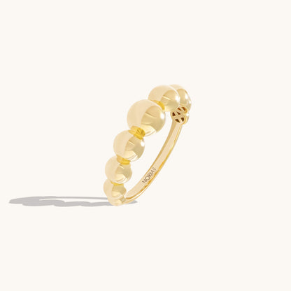Bead Ball Ring - Gold Vermeil
