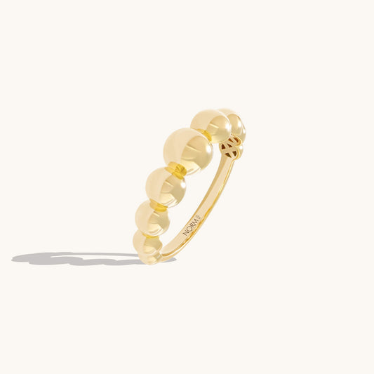 Bead Ball Ring - Gold Vermeil