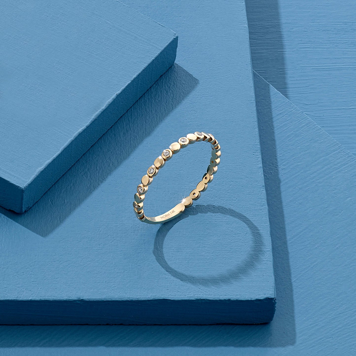 Bezel Dot Ring in Gold