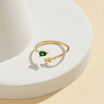 Birthstone Personalized Ring in Gold