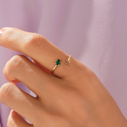 Birthstone Personalized Ring in Gold