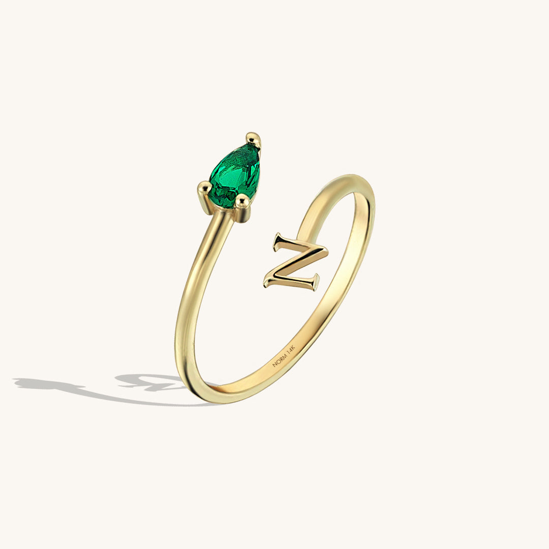 Birthstone Personalized Ring in Gold