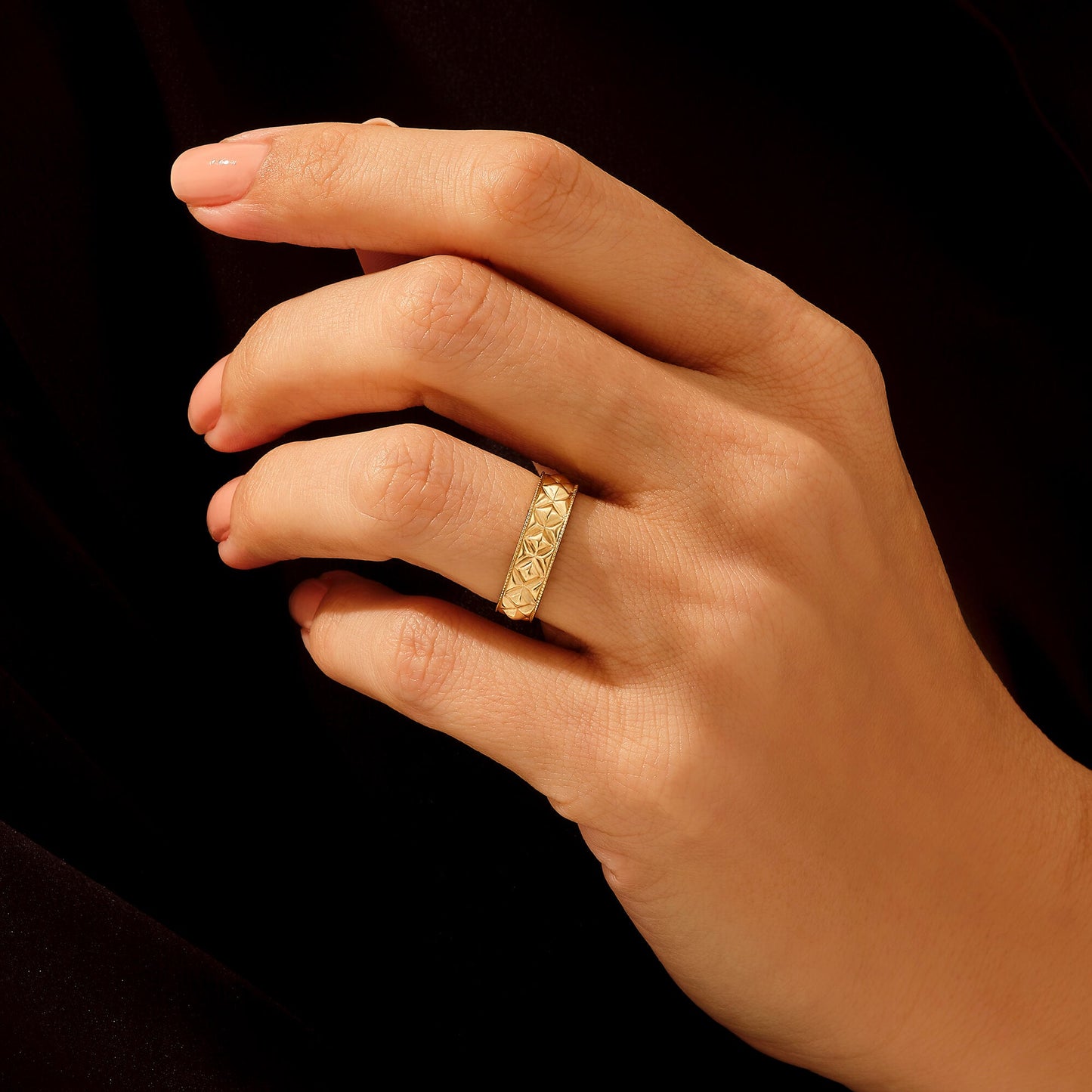 Bold Square Band Ring in Gold