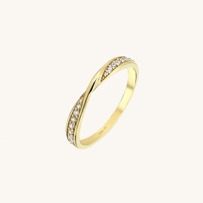 Bold Twisted Wedding Ring in Gold