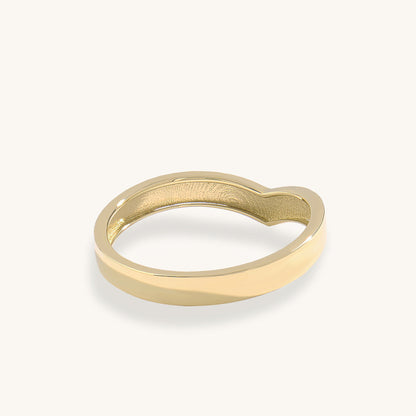 Bold Wishbone Ring in Gold