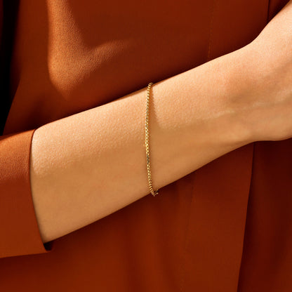 Box Chain Bracelet in Gold