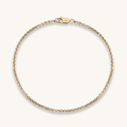 Box Chain Bracelet in Gold