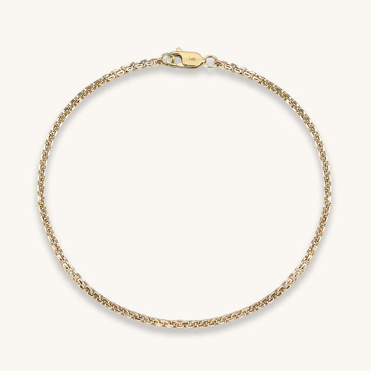 Box Chain Bracelet in Gold