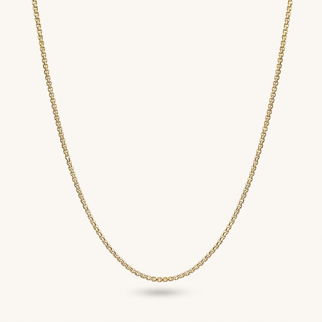 Box Chain Necklace in Gold