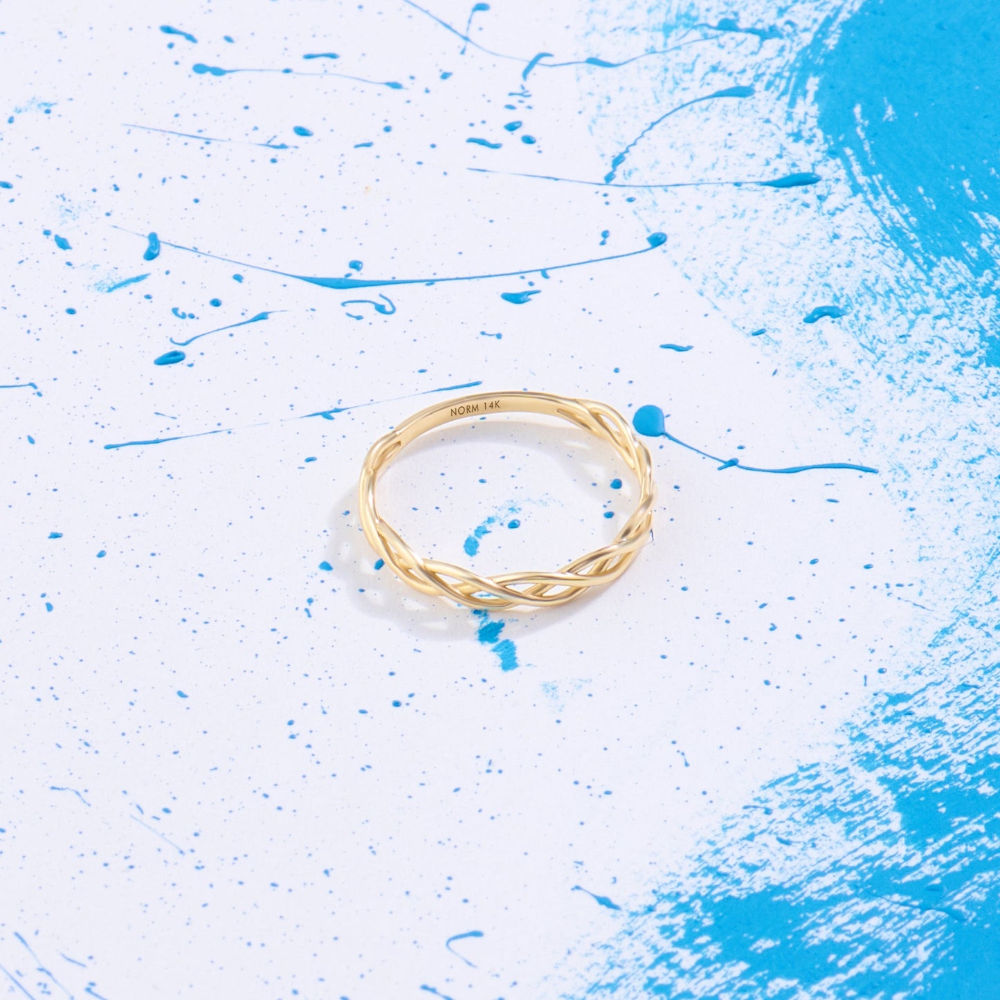 Braided Celtic Knot Ring in Gold