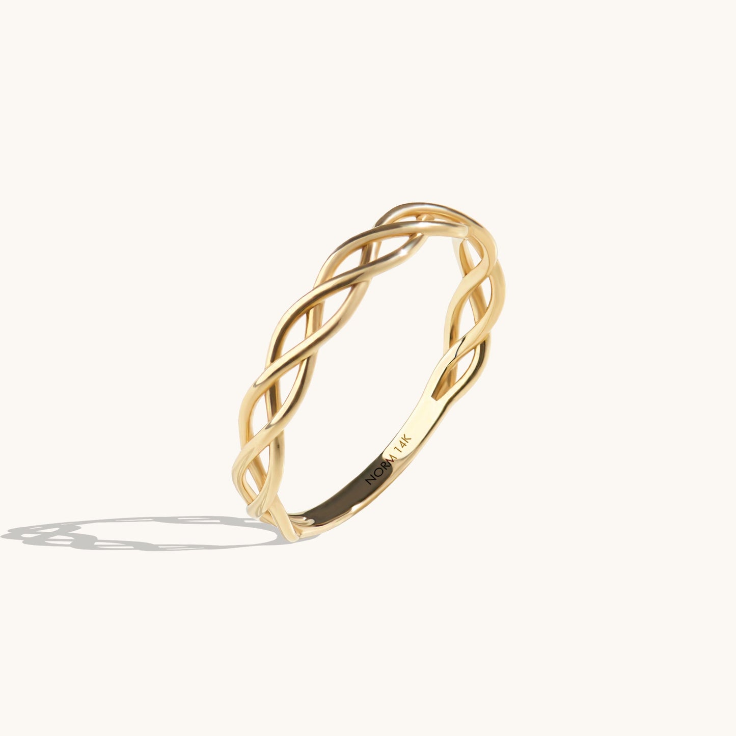 Braided Celtic Knot Ring in Gold