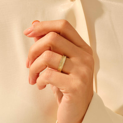 Byzantine Wedding Band Ring in Gold