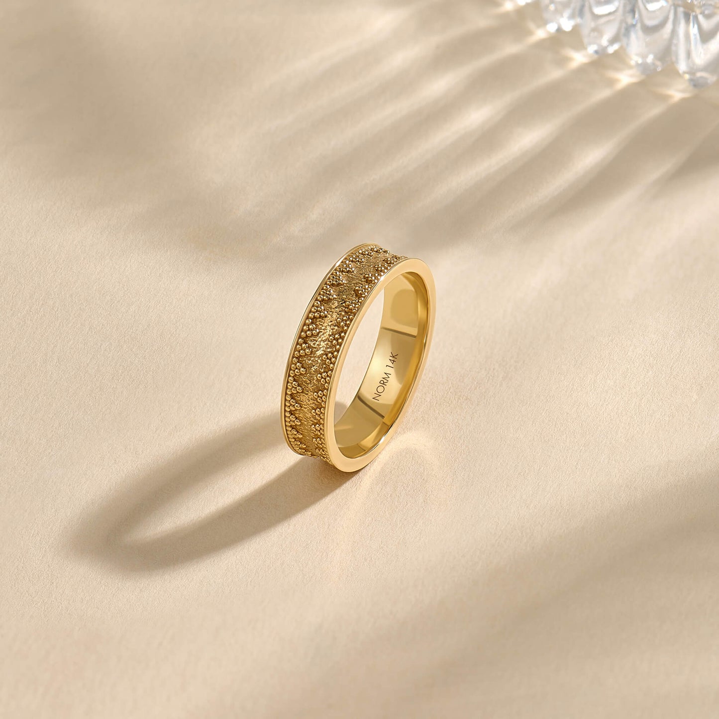 Byzantine Wedding Band Ring in Gold