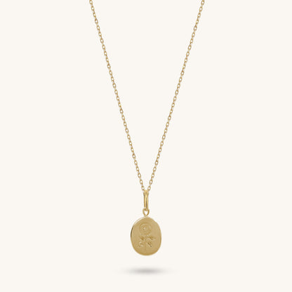 Calendula Flower Necklace in Gold