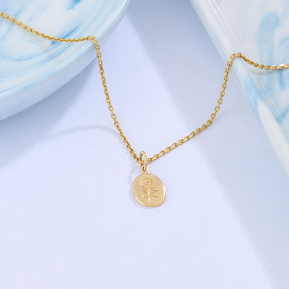 Calendula Flower Necklace in Gold