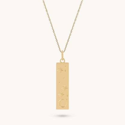 Celestial Bar Necklace - Gold Vermeil