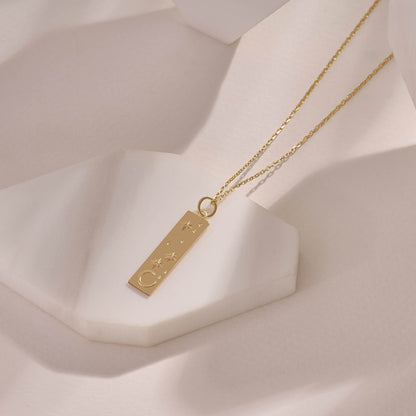 Celestial Bar Necklace - Gold Vermeil