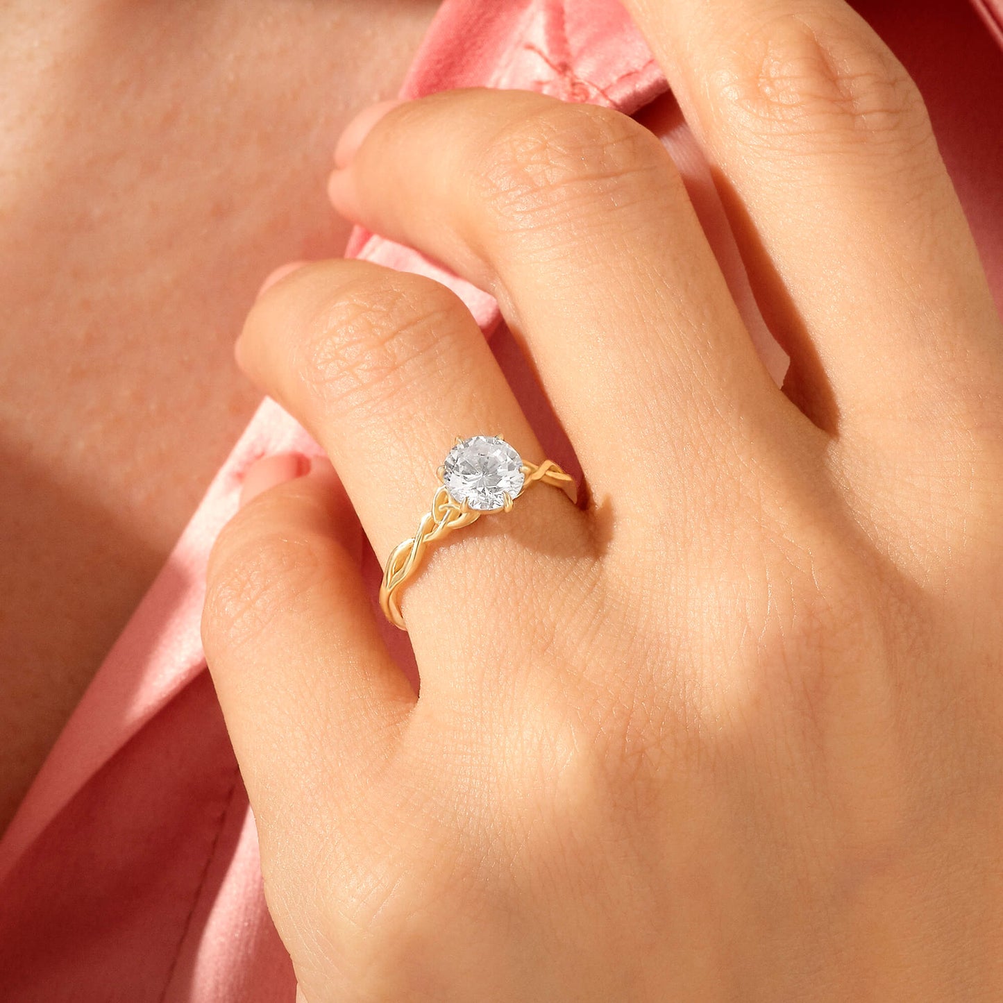 Celtic Knot Engagement Ring in Gold