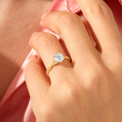 Celtic Knot Engagement Ring in Gold