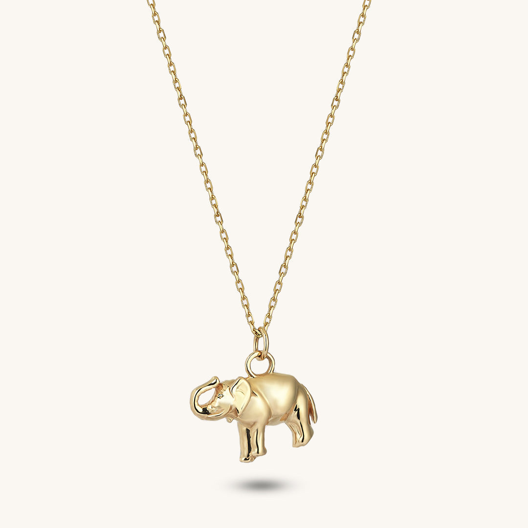 Elephant Necklace in Gold