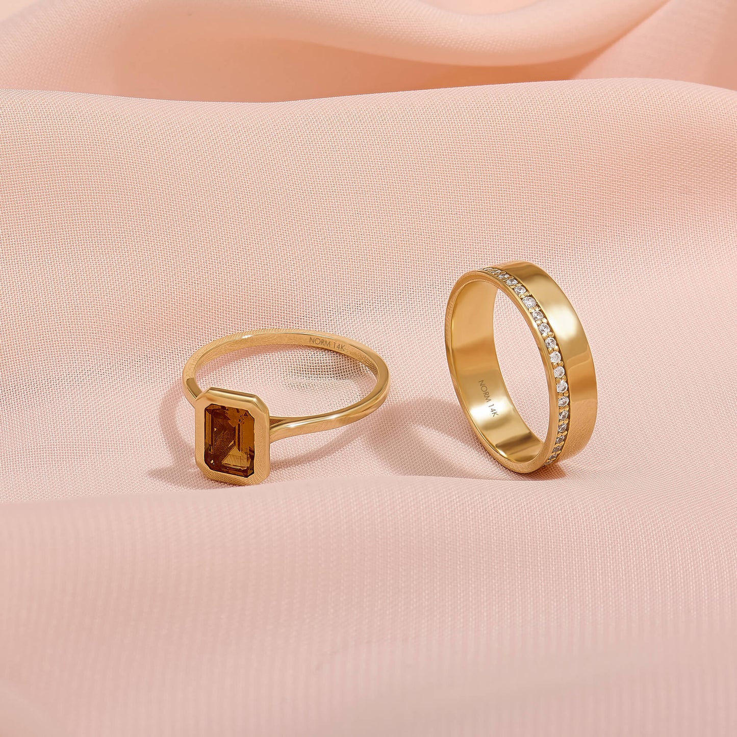 Channel Set Diamond Wedding Band in Gold