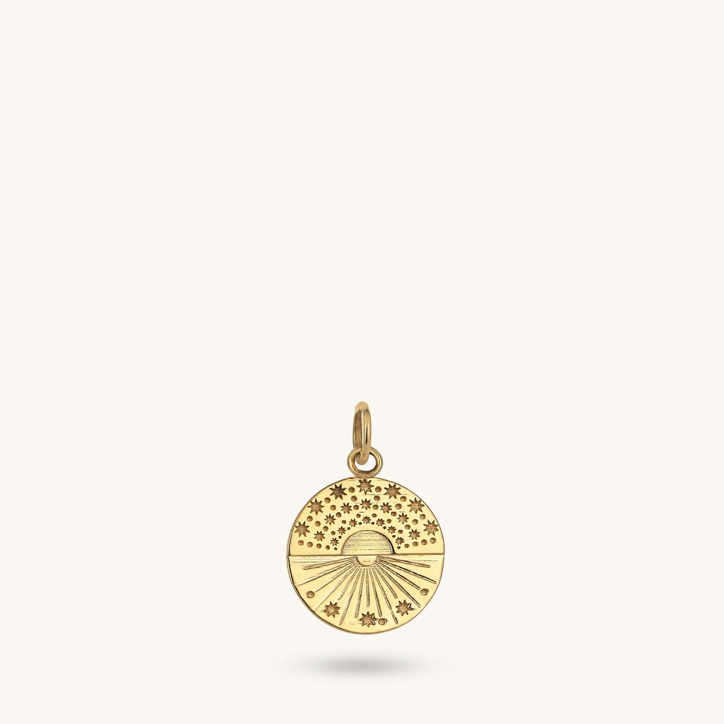 Circle Sunshine Necklace in Gold
