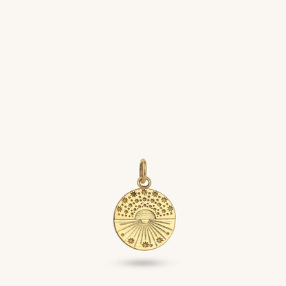 Circle Sunshine Necklace in Gold