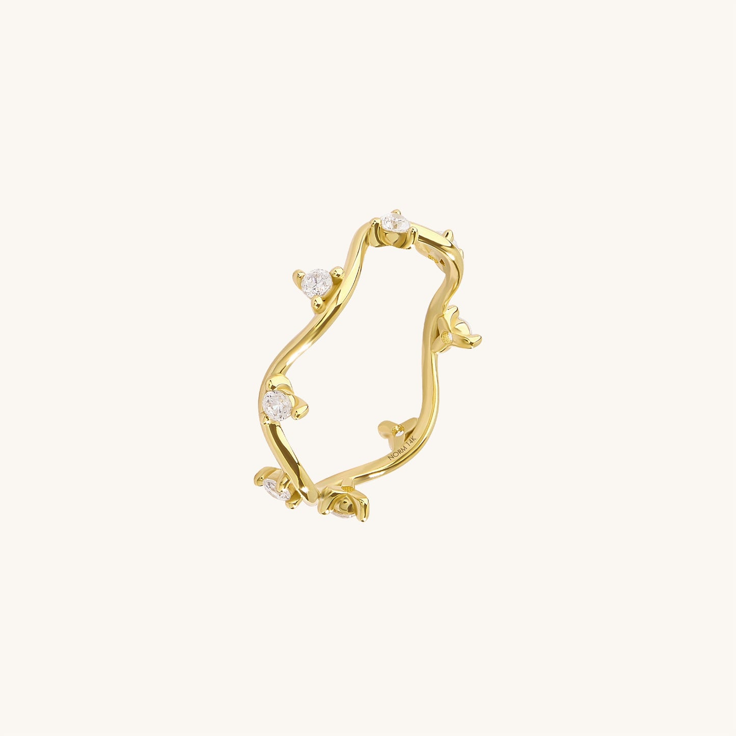 Constellation Wave Ring in Gold