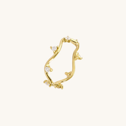 Constellation Wave Ring in Gold