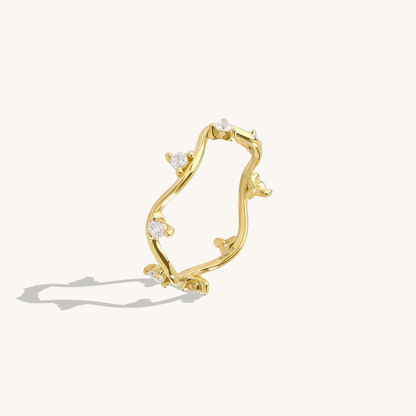 Constellation Wave Ring in Gold