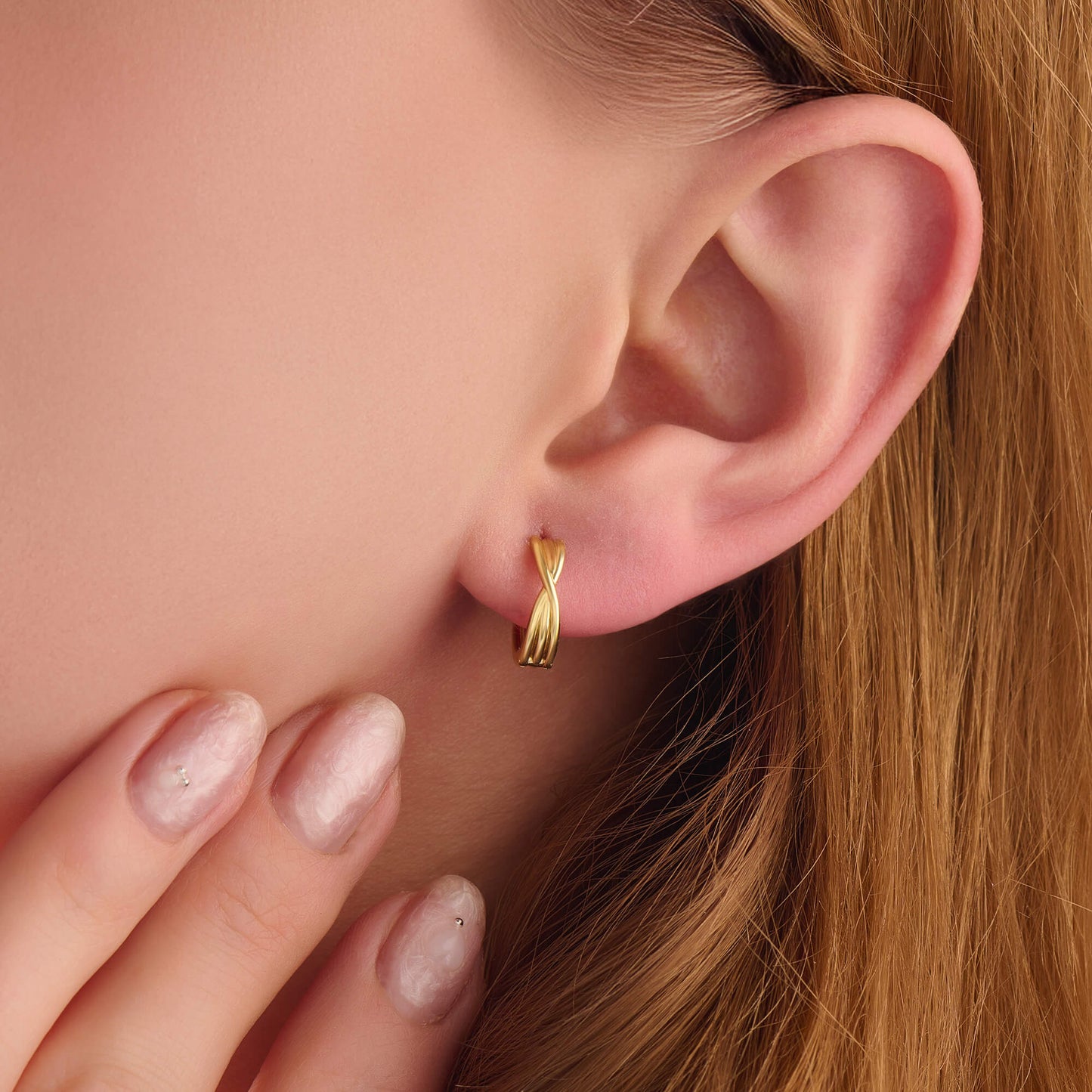 Criss Cross Hoop Earrings - Gold Vermeil