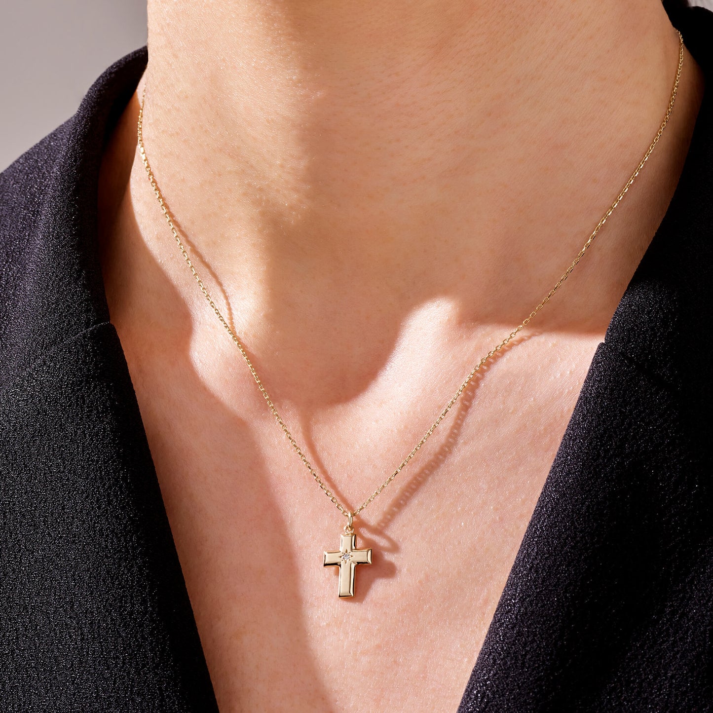 Cross Necklace in Gold