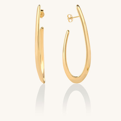 Cut Out Loop Earrings in Gold