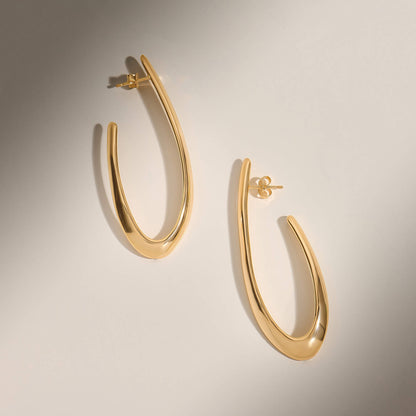 Cut Out Loop Earrings in Gold