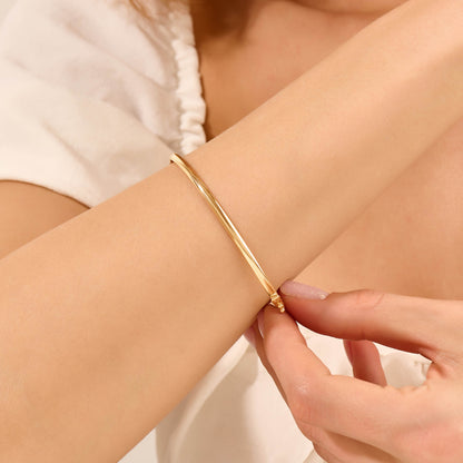 Dainty Bangle Bracelet in Gold
