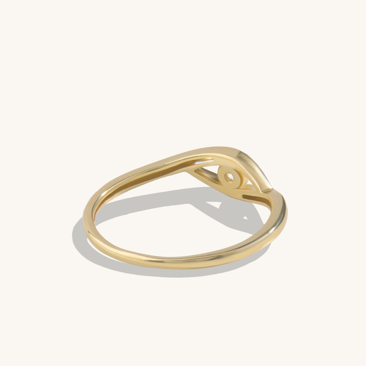 Dainty Evil Eye Ring in Gold