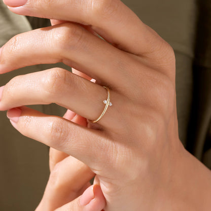 Tiny Duo Ring in Gold