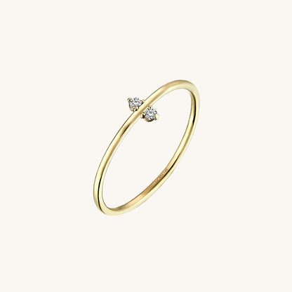 Tiny Duo Ring in Gold