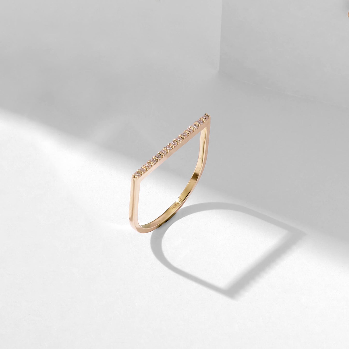 Flat Bar Ring in Gold