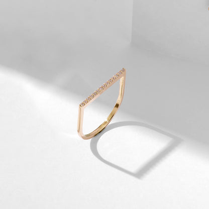 Flat Bar Ring in Gold
