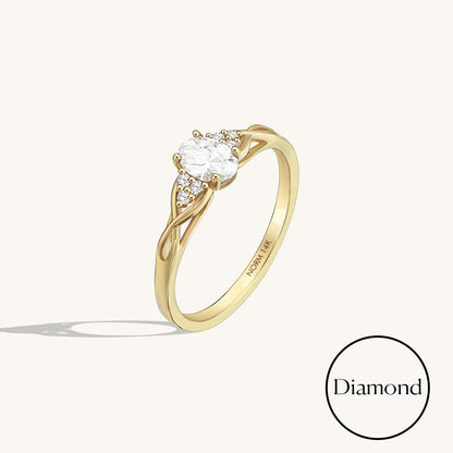 Diamond Infinity Engagement Ring in Gold