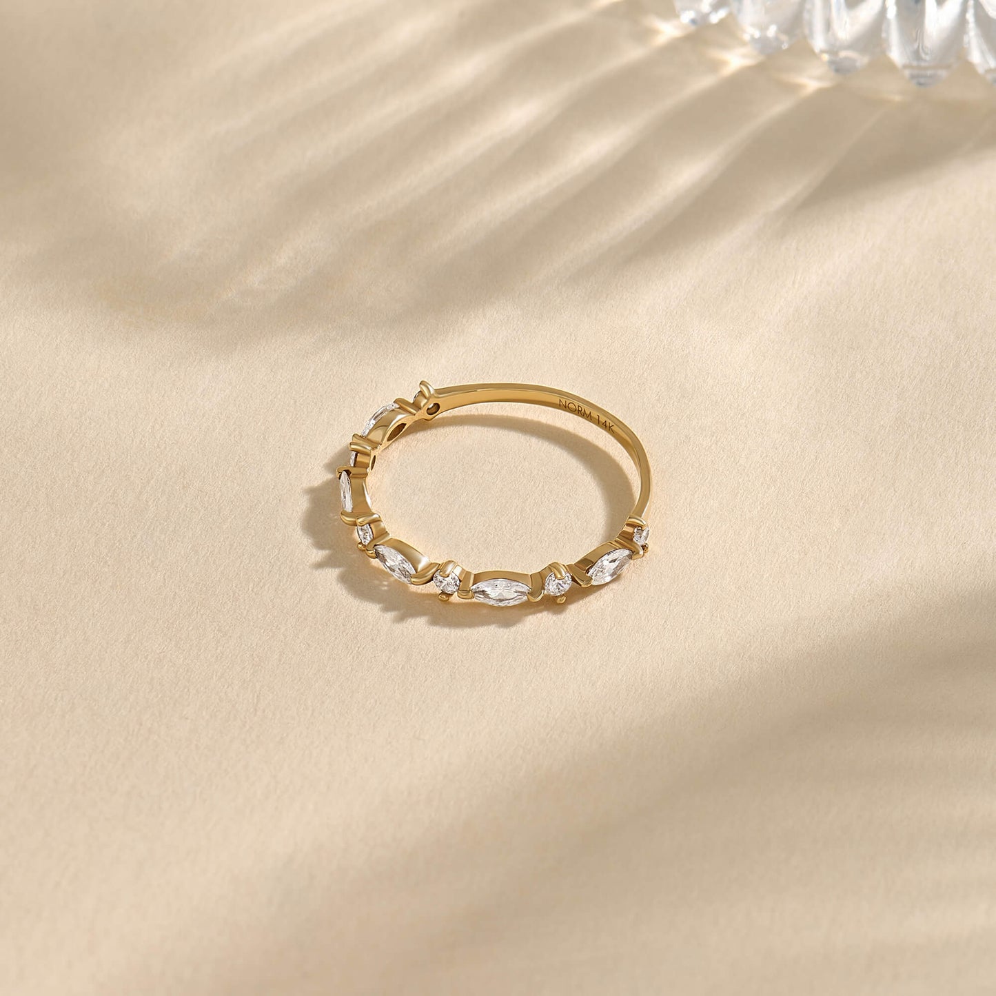Diamond Marquise Band Ring in Gold