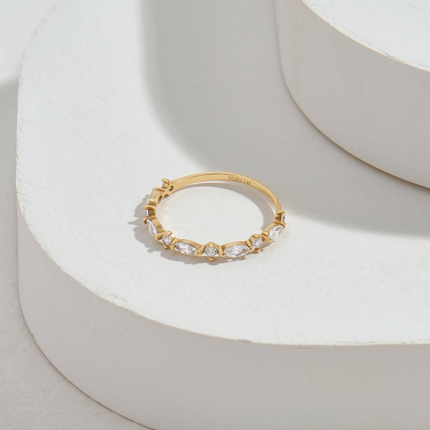 Diamond Marquise Band Ring in Gold