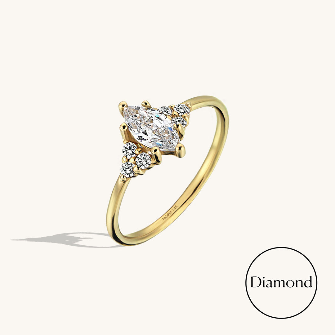 Diamond Marquise Ring in Gold