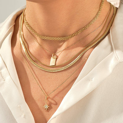 Diamond North Star Necklace in Gold