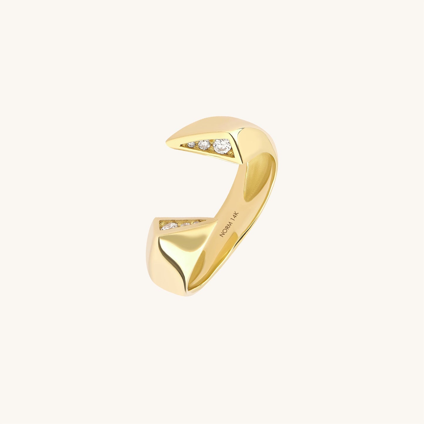 Diamond Pave Open Ring in Gold
