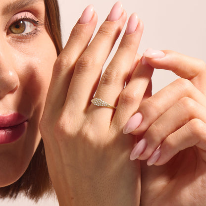 Diamond Sparkle Ring in Gold